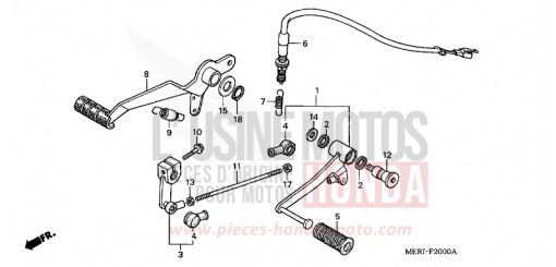 PEDALE DE FREIN/ PEDALE DE CHANGEMENT CBF600S5 de 2005